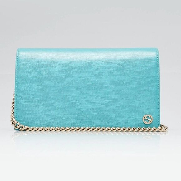 Gucci Grained Leather Betty Shanghai Wallet-on-Chain Clutch Bag 395-060525 - Picture 1 of 9